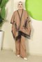 Punch-Colored Three-Piece Knitwear Set Camel Hm2814