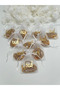 Pearl Tesbih (Prayer Beads) in a Golden Gift Bag (10 Pieces) (Mevli̇d - Hajj - Umra - Bohça) - 2