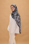 Florence Silk Crepe Shawl - Black - 2