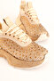 LN 605 Lace-Up Stone-Embellished Sneakers - 2