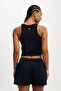 Navy Blue Cotton Women's Shorts Sh287 - 5