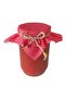 10 Pieces Polka Dot Jar Lid Cover and Beaded Tie String