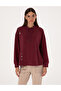 Vişne Oversize Modal Blend Hooded Sweatshirt 50309057-Vr223