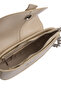 Asymmetrical Design, Chain and Logo Detailed Stylish Women's Shoulder Bag 930373 Beige - 4