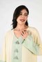 Ladies Jalabiya – Colorblock Design Butter Yellow & Grey with Tassel Detailing - 5