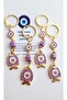 Gift Evil Eye Beaded Lucky Fish Keychain - Purple 10 cm - 2