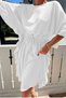 Women's Ruffle Detailed Lace-Up Pool Beach Dress Shirt - 3
