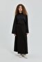 Elastic Waist Flared Skirt Black