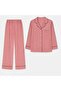 No:6 Red Striped Pajama Set