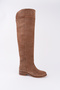 Icona Model Genuine Leather Long Laptop Curved Side Zippered Daily Women's Boots - 5