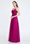 Women's Strap Back Detailed Long Evening Dress 5922022 Fuchsia - 2