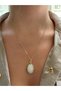 Full Crystal Stone Oval Openable Necklace