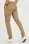 Men's Loose Fit Stretchy Brown Cargo Pocket Pants - 3