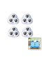 4 Pcs 3 Ball Bearing Goods Sliding Device with Rotating Wheels Goods Transport Device Stainless Steel - 8