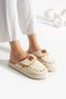 Women's Patterned Postpartum Non-Slip Lightweight Sole House Slippers Furry Slippers Dowry Bundle - 3