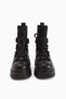 Casey Black Thick Sole Lace-Up Women's Boots - 5