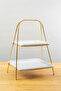 2-Tier Metal Rustproof Luxury Gold Tiered Stand for Presentation and Catering Cake Pastry Stand Dowry Stand - 3
