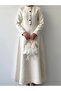 White Button Tweed Dress - 8