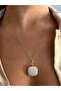 Zircon Stone Square Openable Necklace - 2