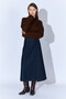 Crew Neck Oversize Women's Sweater - Brown |   Mkw535344-01 - 6