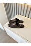 Gold Buckle Women's Slippers. Flat Sole, Large Size - 2