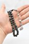 Natural Apatite Stone 33-Bead Rosary with Metal Tassel 10mm Sphere Cut 902246 - 3