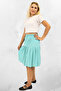 Light Blue Viscose Fabric Midi Length Women's Shorts Skirt
