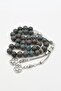 Natural Apatite Stone 33-Bead Rosary with Metal Tassel 10mm Sphere Cut 902246 - 6