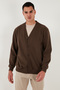 Cotton Regular Fit Buttoned V-Neck Cardigan Men's Cardigan 456205 - 5