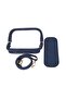 Premium Quality Faux Leather Hidden Purse Set 20 cm - Navy Blue