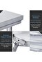 Stainless Steel Prep Table Commercial Work Table Heavy Duty Table with Undershelf Plus 4 Casters (Wh - 4