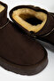Bitter Brown Suede Women's Fur Mini Boots - 4