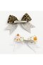 Girl's Leopard Honey Pumpkin Halloween Set of 2 Hair Clips - 3