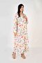 Ladies Jalabiya – White Base with Pink and Blue Florals and Embroidered Neckline - 5
