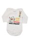 Unisex White Game over Chaos Begins When It's over Printed Long Sleeve Bodysuit