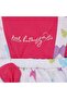 Baby Girl Fuchsia White Color Butterfly Bodysuit Salopet Set - 5