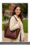 Bordo Shk249 Faux Leather, Single Compartment with Snap Closure, Large Size Hand, Arm, and Shoulder Bag - 8