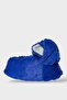 Women's Cute Cat Figured Plush Slippers Blue - 5