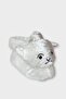 Women's Cute Cat Figured Plush Slippers Gray - 3