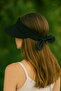 Black Women's Adjustable Sun Visor Hat for Sports, Golf, and Tennis - 8