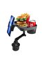 Car Cup Holder Tray, Adjustable Vehicle Food and Drink Stand with Phone Mount, Black - 3