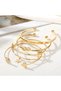 Gold Color Women's Bracelet Set of 5 with Stones Heart, Star, Love 0325 - 6