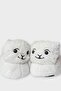 Women's Cute Cat Figured Plush Slippers White - 2