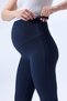 367 Navy Blue Color Corded Fabric Shaping / Sculpting and Extra Flexible Effective High Waist Flared Maternity Tights - 6