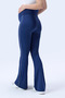 437 Navy Blue Color Piped Shaping / Sculpting and Extra Flexible Effective High Waist Flared Maternity Leggings - 3