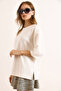 Women's White Modal Crew Neck Soft Textured Flowy T-Shirt Tsh-19000935 - 3
