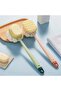 2-in-1 Shower Body Brush with Bristles and Loofah Long Handle Back Brush Back Cleaning Massage - 6