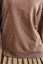 Women's Plain Camel Basic Soft Textured Loose Sweatshirt Swt-19000457 - 5