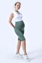 715 Green Color Extra Soft Textured, Shaping / Sculpting and Flexible Effective High Waist Maternity Leggings - 2