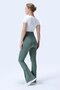 437 Green Color Piped Shaping / Sculpting and Extra Flexible Effective High Waist Flared Maternity Leggings - 5